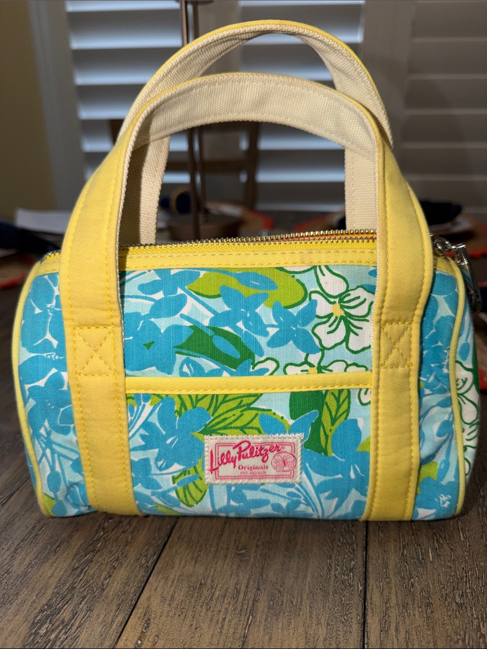 Lilly Pulitzer Yellow & Turquoise Floral Mini purse